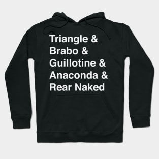 BJJ Choke Helvetica List Hoodie